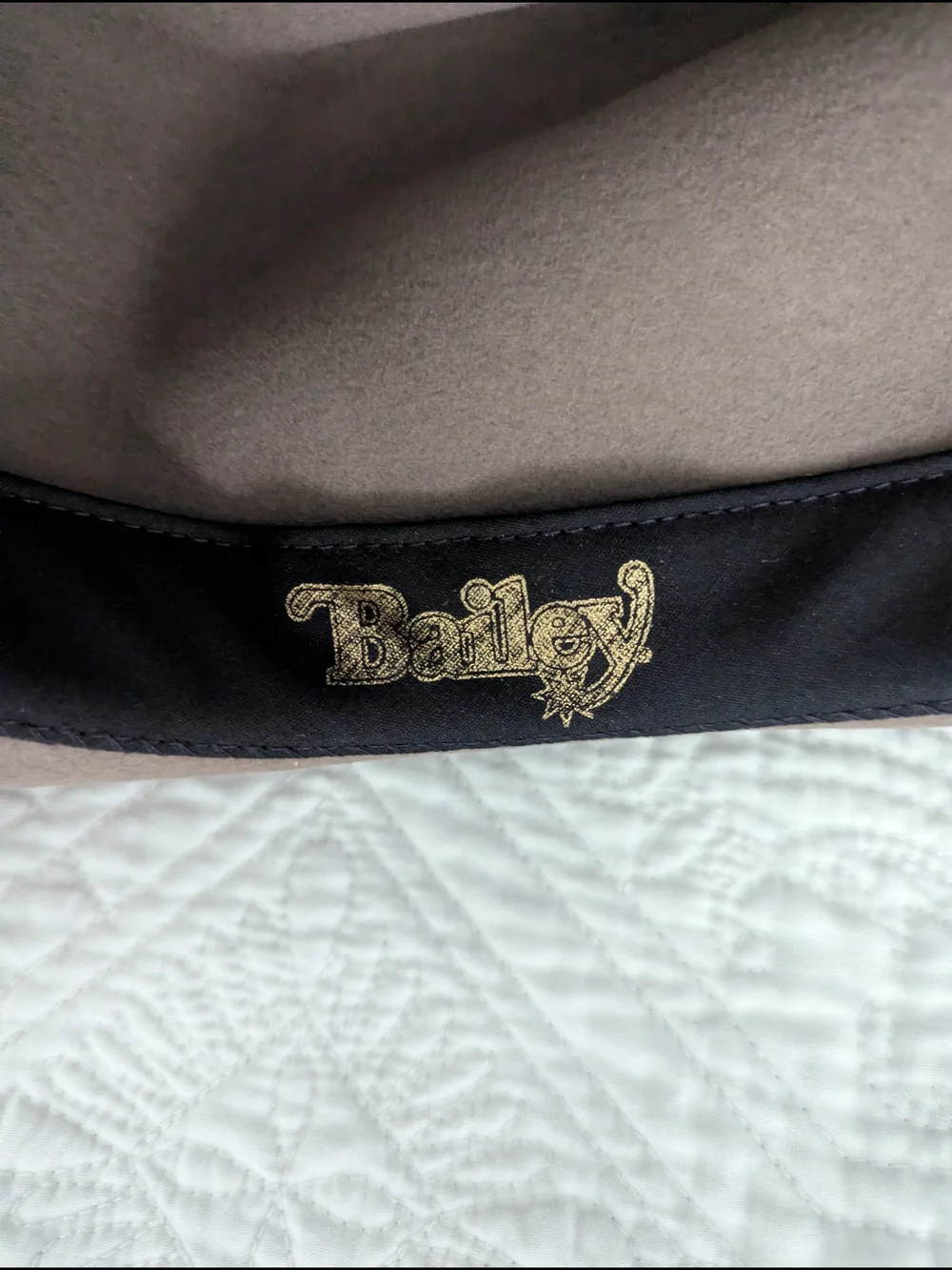 Bailey's Unisex 100% Wool Felt TaupeWestern Hat with Dark Brown Leather Band